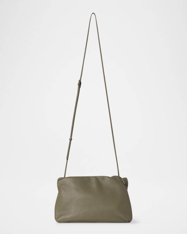 Bourse Crossbody Bag in Silk Leather